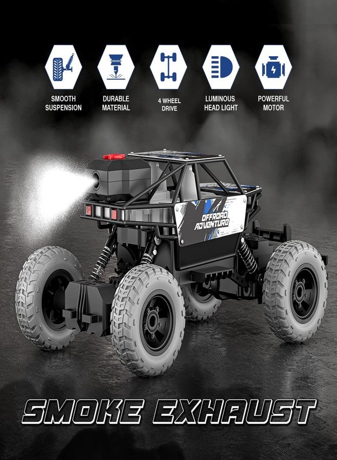 Mirana Duster 4WD RC Car Toy for Kids | Rechargeable USB C-Type Offroad Monster Truck with Smoke Exhaust | High Speed ATV Remote Control Rock Crawler | Gift for Boys & Girls (Silver) - Image 4